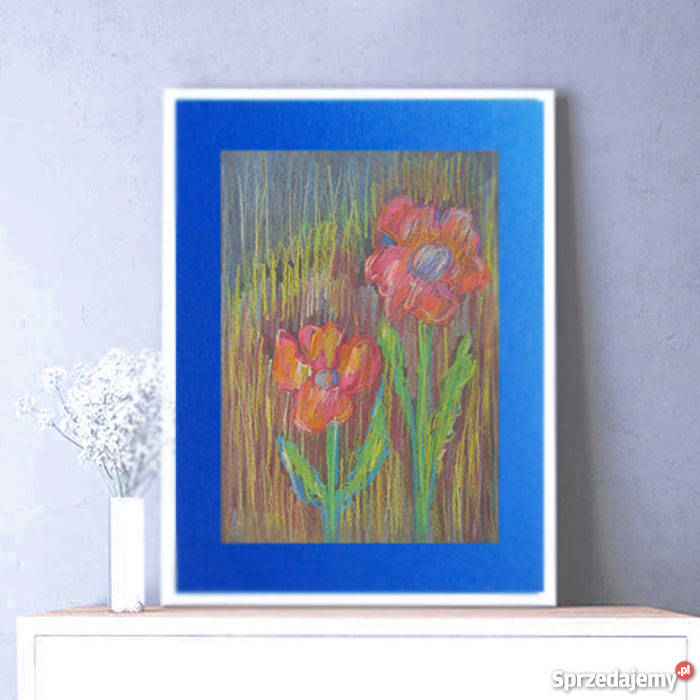 kwiaty obrazek do pokojudwa kwiatki wielokolorowy