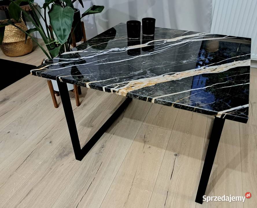 Stolik kawowy z blatem z marmuru 75cm
