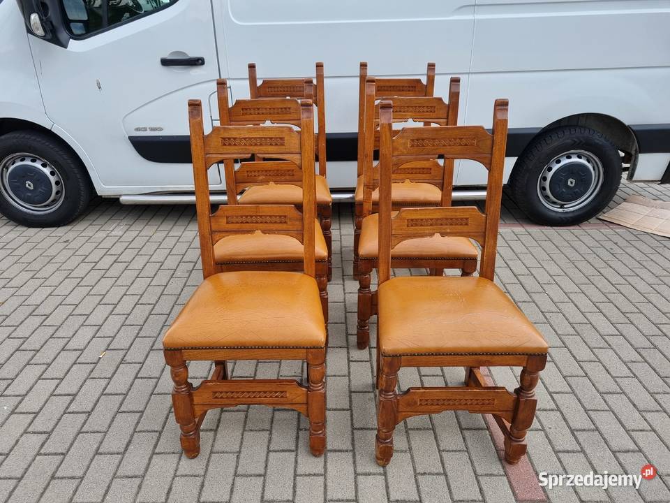Komplet porządnych sześciu krzeseł z Niemiec Dzierżoniów