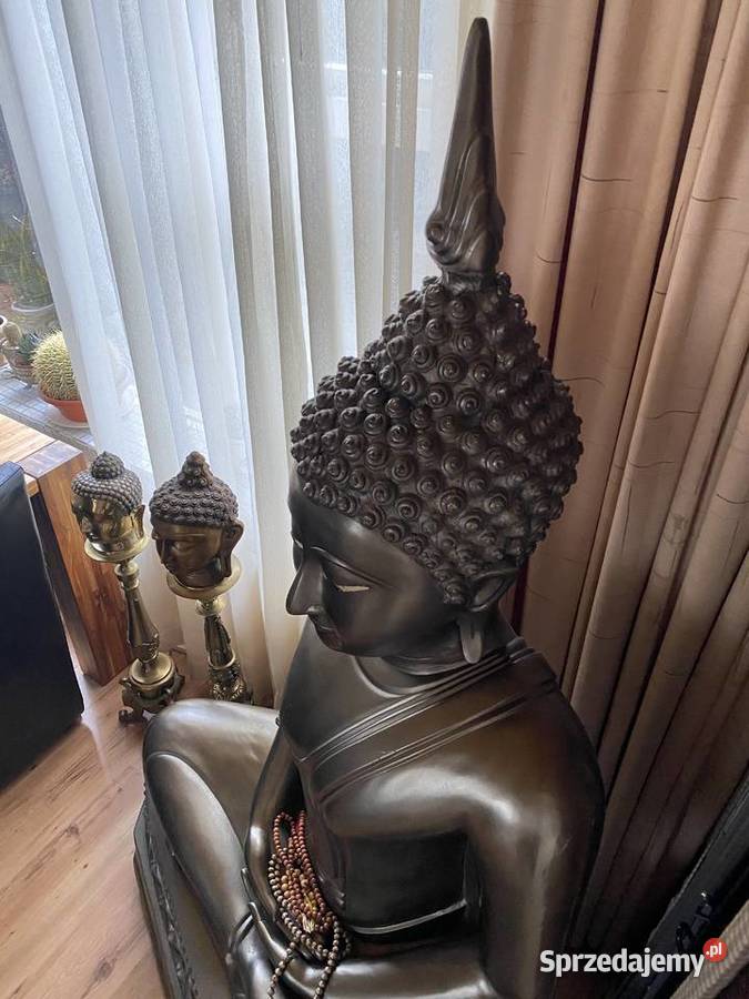 Ogromny 180 Budda z czystego brązu 140 brąz dolnośląskie Bystrzyca Kłodzka