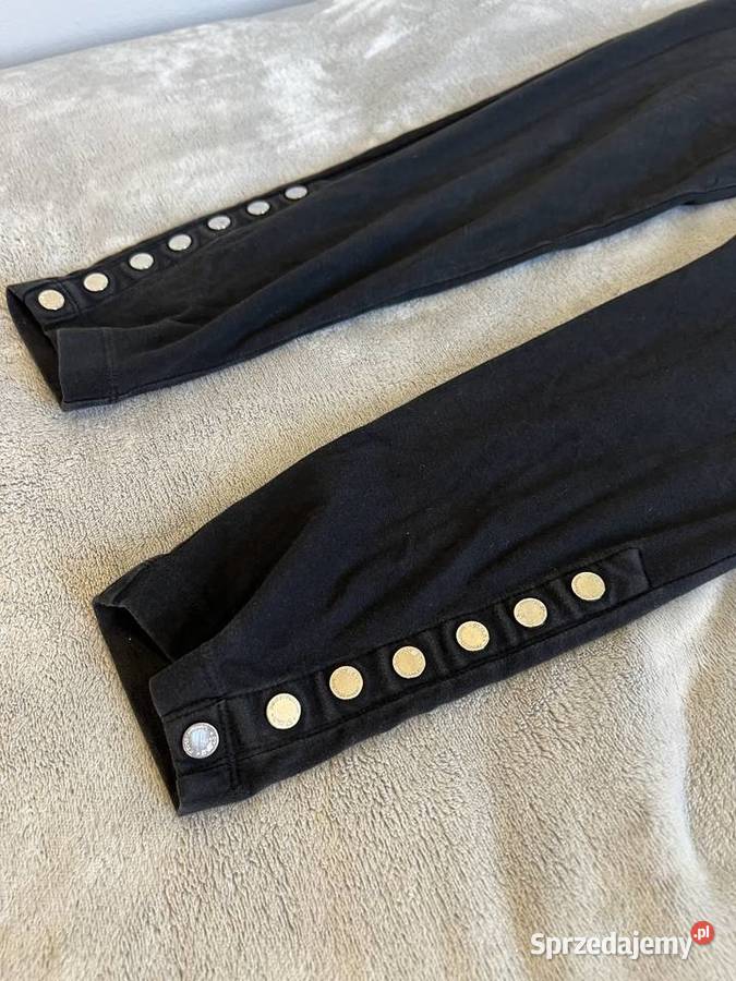 Spodnia legginsy czarne z guzikami podkarpackie