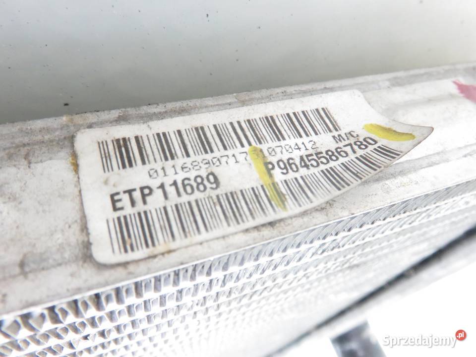 CHŁODNICA WODY CITROEN C4 I 16 HDi 9645586780