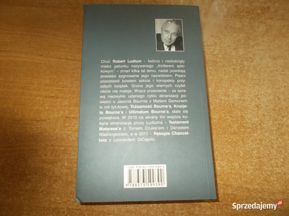 Robert Ludlum Sankcja Bournea Rok wydania 2009 opolskie Głubczyce