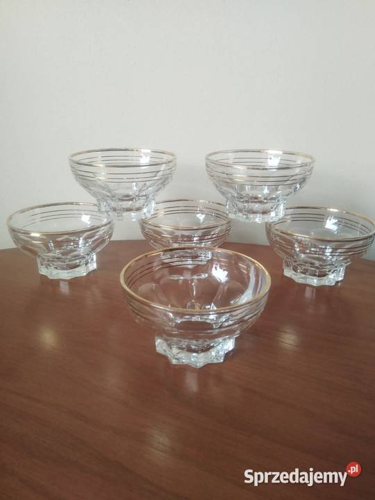 Kieliszki Art Deco Francja 1930 Porcelana i szkło Wałbrzych