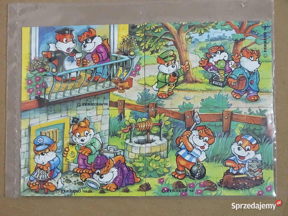Stare puzzle Kinder Ferrero 1998 Fancy Fuxies Biłgoraj