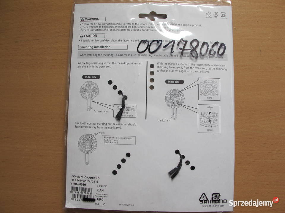 Zębatki korby Shimano XTR FCM970 44T32T22T Nowe Części i akcesoria Kielce sprzedam
