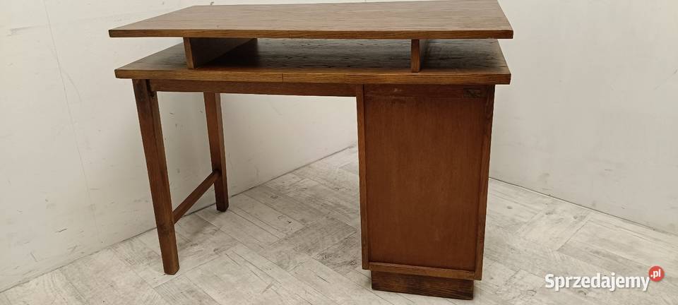 biurko drewniane małe dwustronne vintage design Radomsko sprzedam