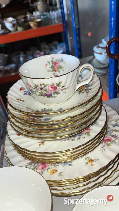 Marlow MINTON Made in England Serwis 5 osób z Porcelana i szkło Gdańsk sprzedam