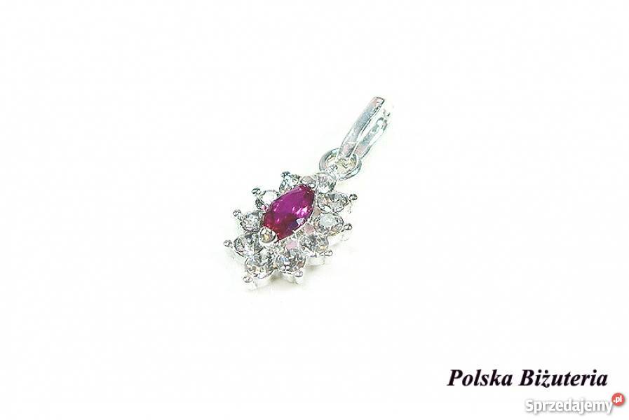 PRZEPIĘKNY SREBRNY KOMPLET Z RUBINAMI NA PREZENT Białystok