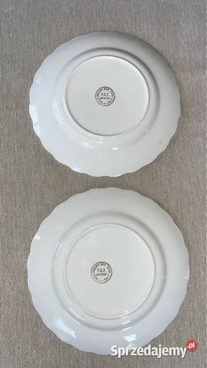 Angielski talerzyk deserowy Sygnatura F CE Gdańsk