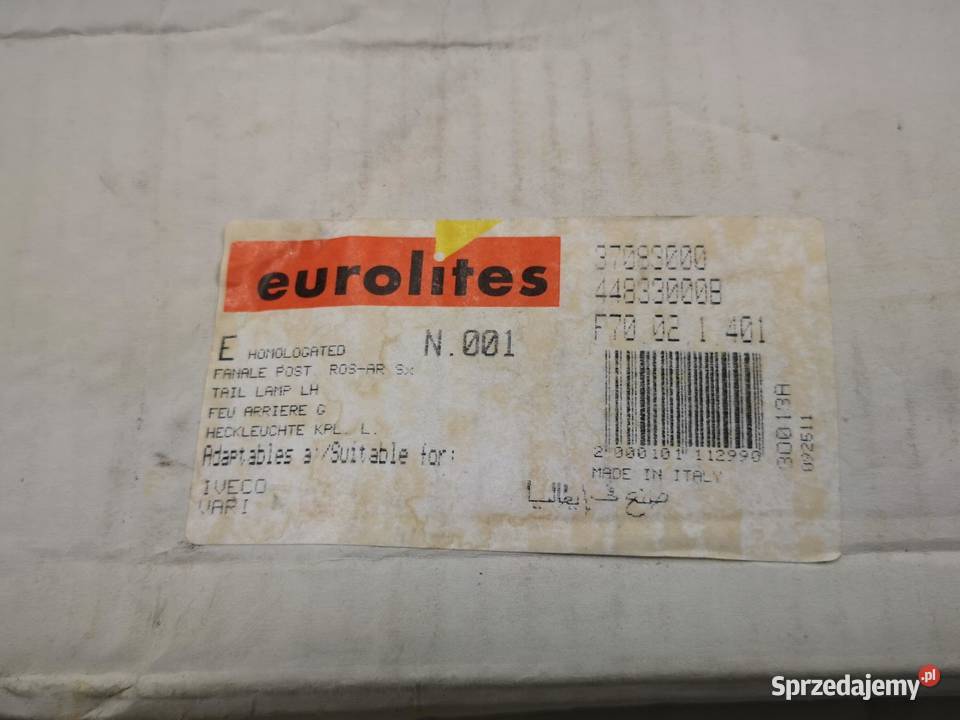 LAMPA PRAWY TYŁ FIAT DUCATO 2002 NOWA EUROLITES osobowe lubelskie