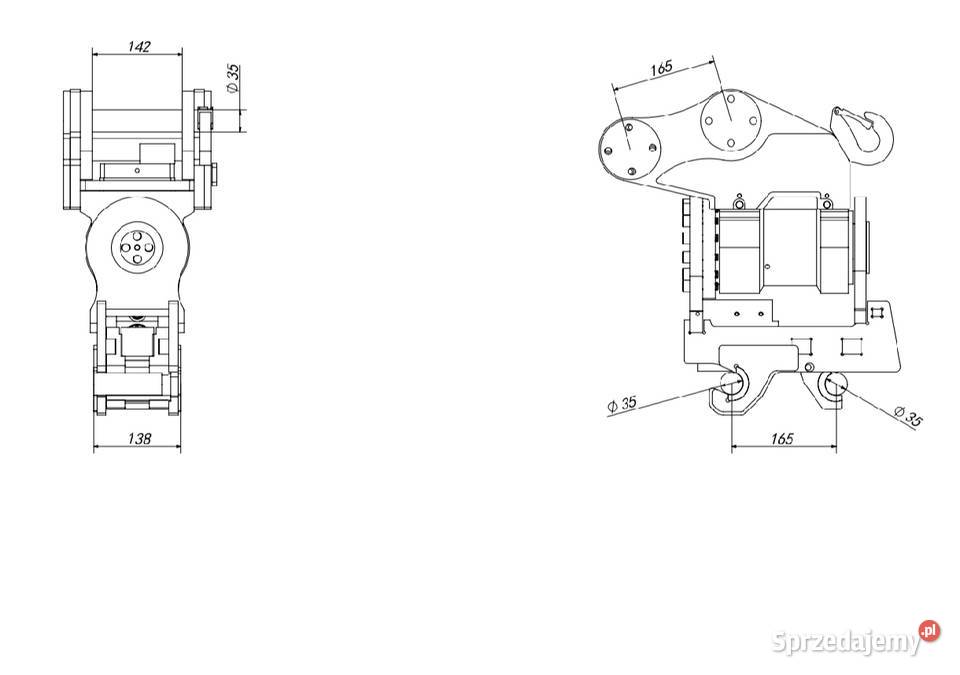 Szybkozłącze uchylne Powertiltt CAT301 do