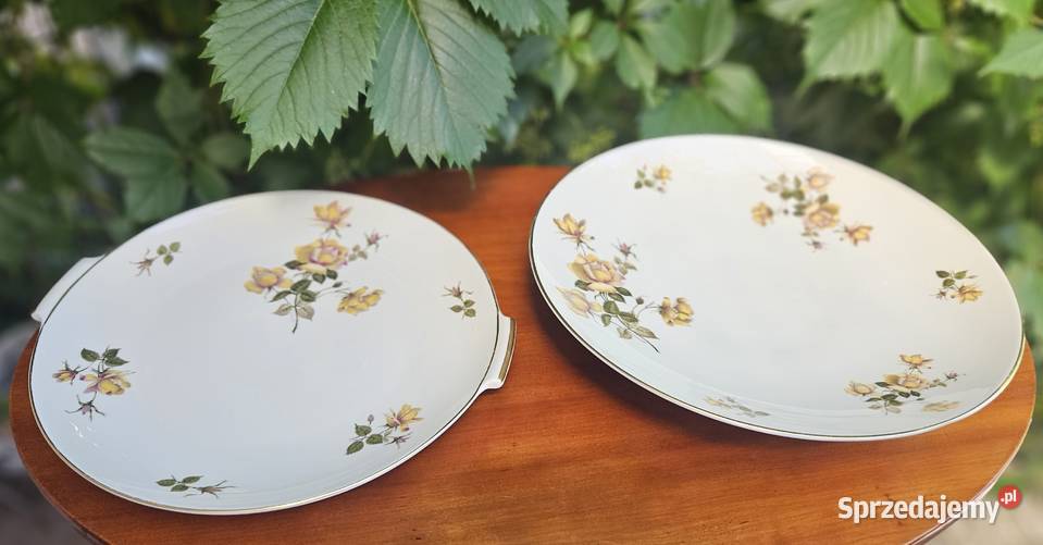 Rosenthal Aida 2 duże patery żółta róża lubelskie Lublin