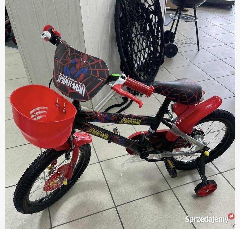 399 Rower 16 czarny Spiderman śląskie Zabrze