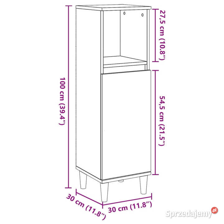 Szafka łazienkowa stare drewno 30x30x100 Warszawa sprzedam