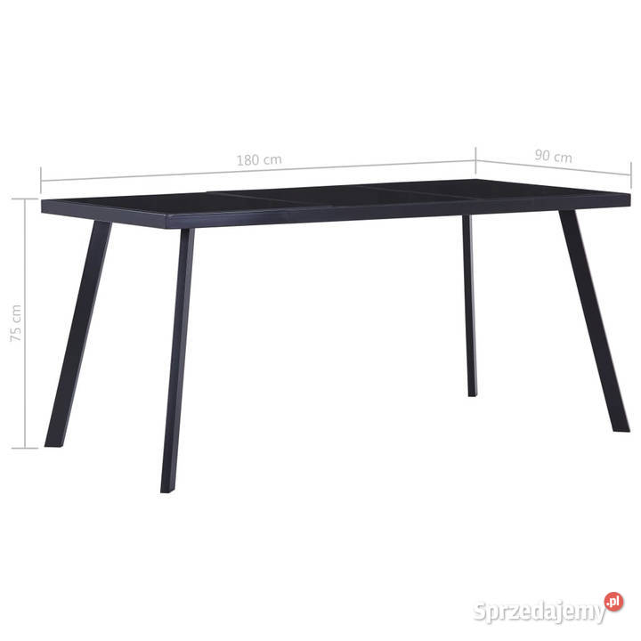 Stół jadalniany czarny 180 x 90 x 75 hartowane Meble mazowieckie Warszawa sprzedam