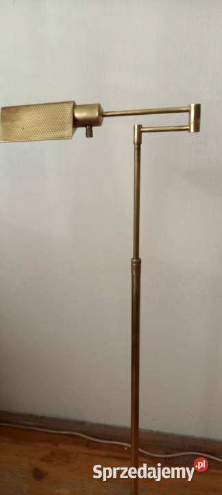 Mosiężna lampa podłogowa ze składanym ramieniem Skierniewice sprzedam