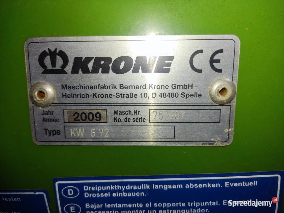 przetrząsarka przewracarka zgrabiarka krone KW Chełm sprzedam