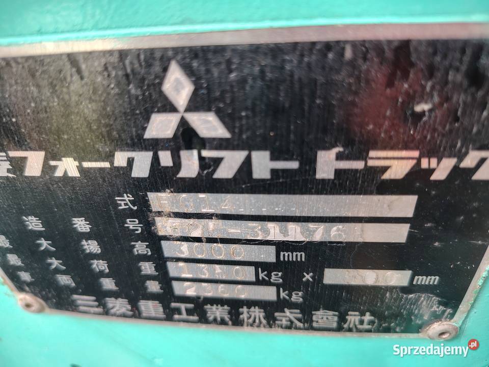 Wózek widłowy gazowy Mitsubishi FG14 Łódź sprzedam