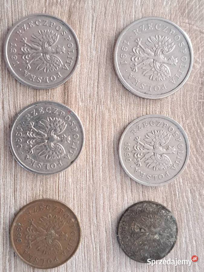 Stare monety obiegowe 1 1991 50gr 1990 5gr 1990 mazowieckie