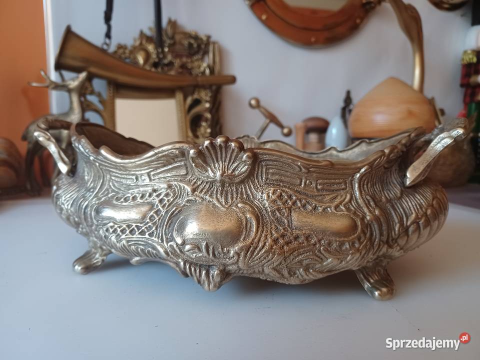 Piękna mosiężna żardiniera