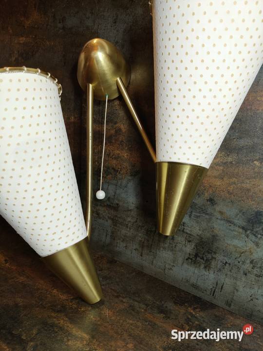 Kinkiet midcentury modern Włochy lata 40 XX Kalisz