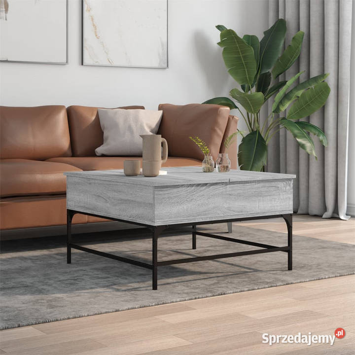 Stolik kawowy szary dąb sonoma 80x80x45 WM845404 Warszawa