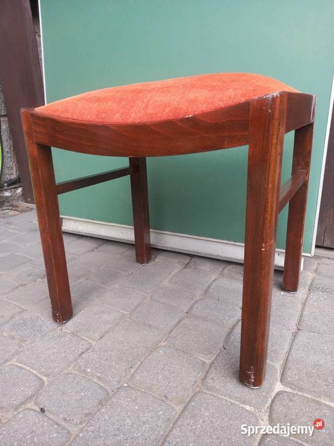 Stary taboret stołek na sprężynach do fortepianu Rawicz