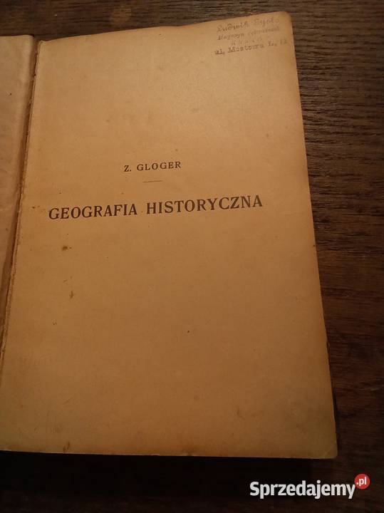 Geografia historyczna Gloger Wydanie twarda Pozostałe Warszawa sprzedam
