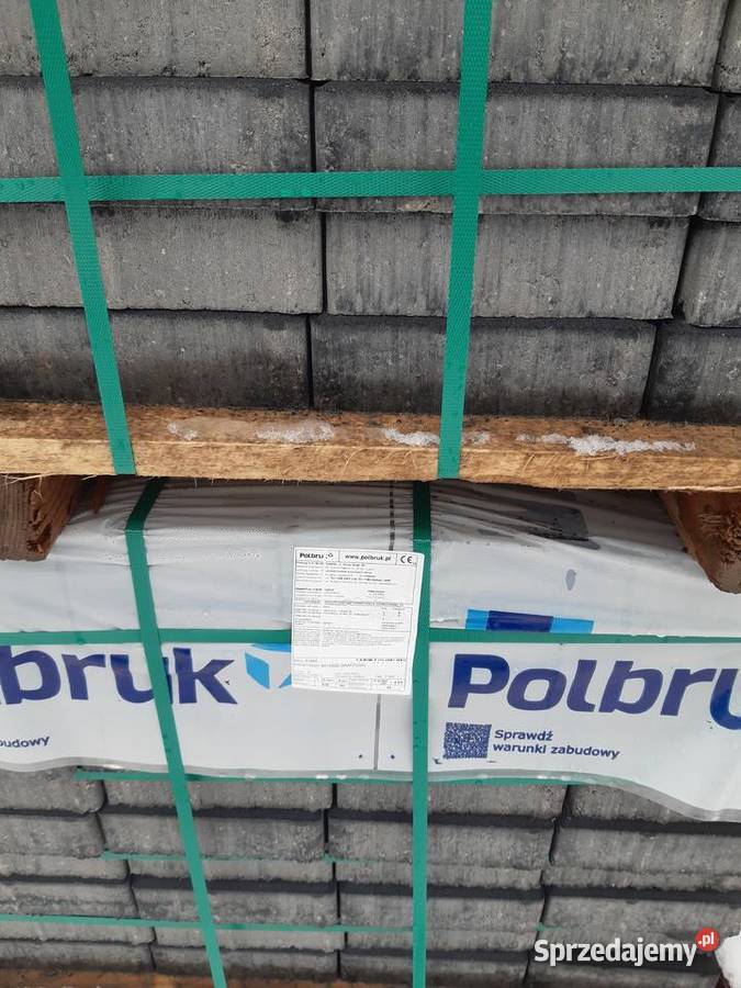 Kostka brukowa Prostokąt grubości 6 grafitowa Kostka brukowa