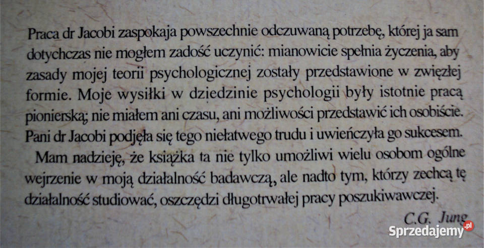 Psychologia CGJUNGA JJacobi psychologia, socjologia Bądkowo