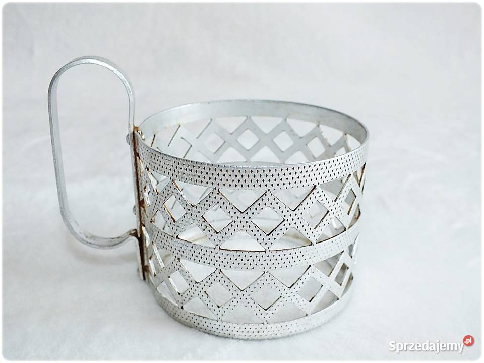 Koszyk Koszyczek na szklamkę aluminiowy lata Żary