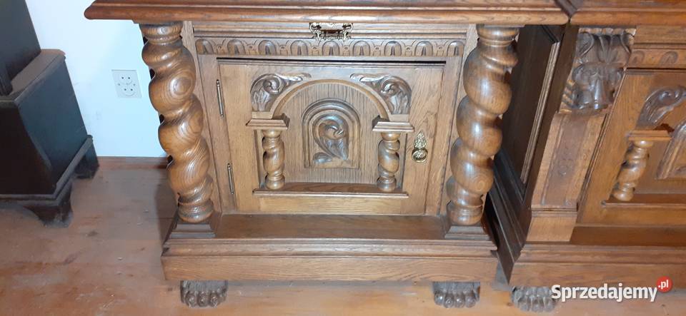 Dębowy kredens Gdański Warszawa