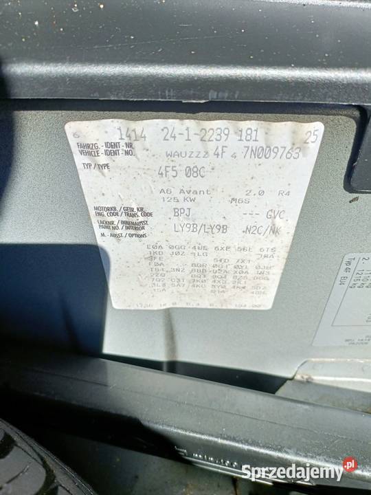 Audi A6C6 20 tfsi manual ośka w całości na 2000cm3