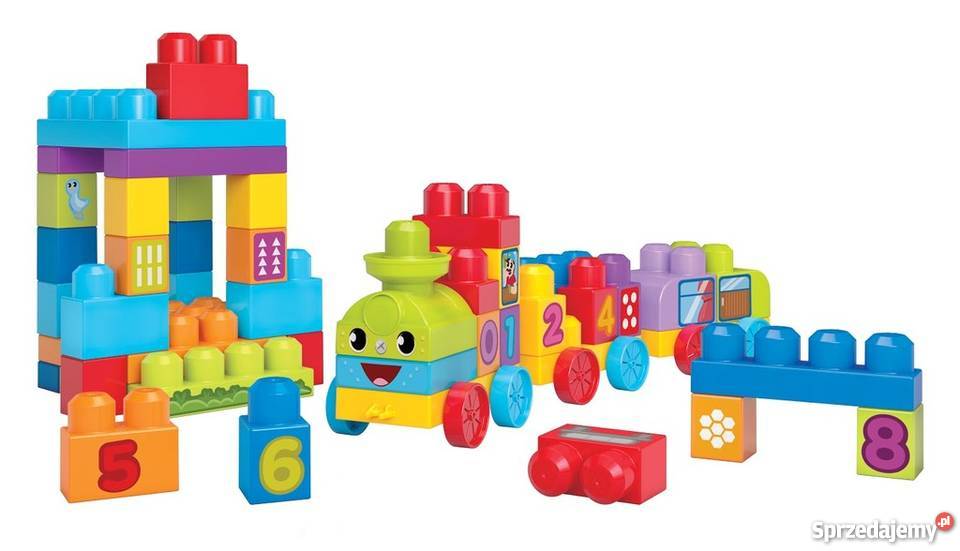 Mega Blocks First Builders klocki pociąg 123 12m+