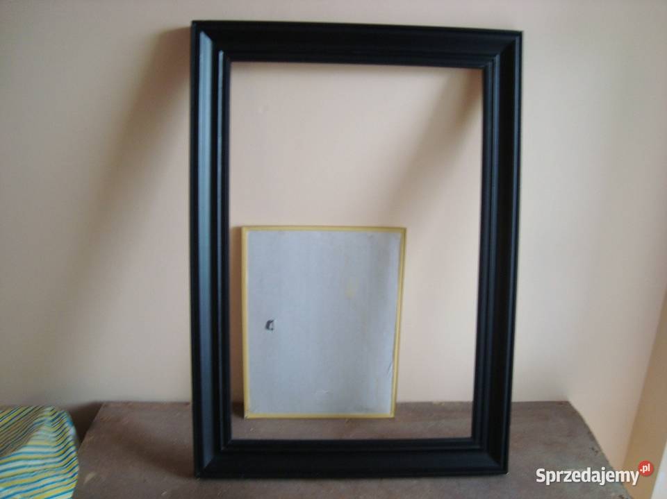 Rama drewniana lakierowana mat czarny