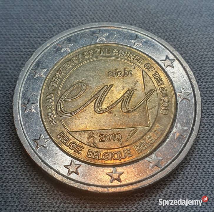 2 euro 2010 Belgia przewodnictwo w UE Numizmatyka Antyki, Sztuka, Kolekcje dolnośląskie Wałbrzych