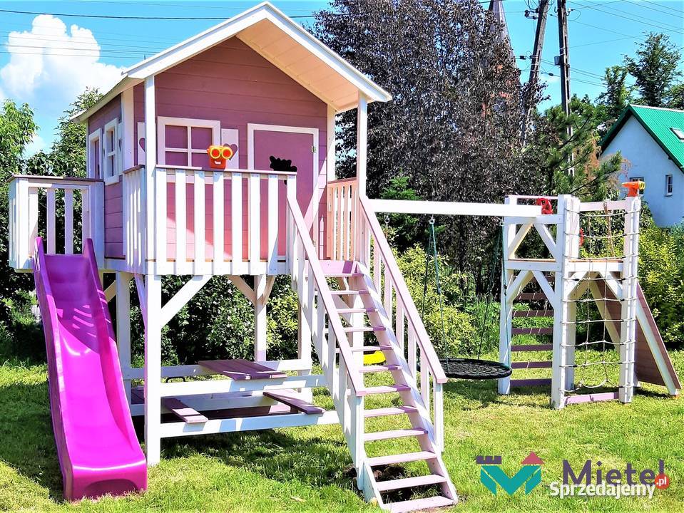 Wyjątkowy domek drewniany pełny zestaw błękitny świętokrzyskie Stopnica sprzedam