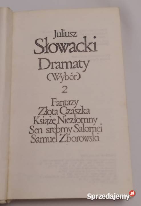 DRAMATY wybór Juliusz Słowacki część 1 i 2 twarda Hajnówka