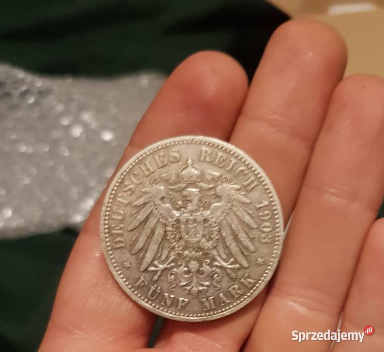 Stara Srebrna ozdobą Myśliwska z Pruską srebrna Kędzierzyn-Koźle sprzedam