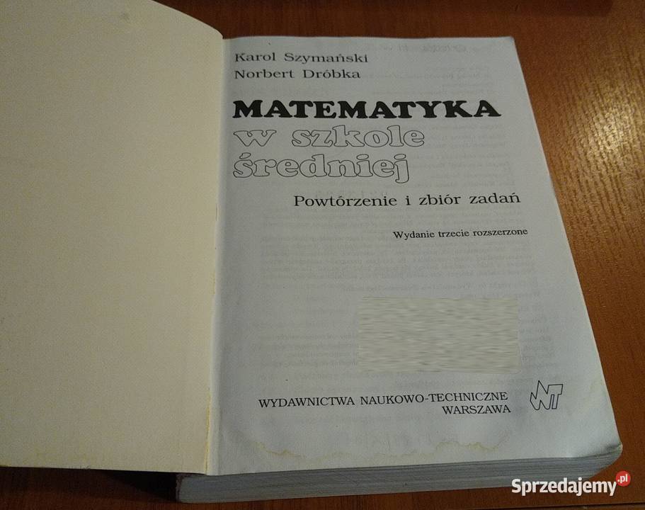 Matematyka w szkole średniej powtórzenie i zbiór Gdańsk