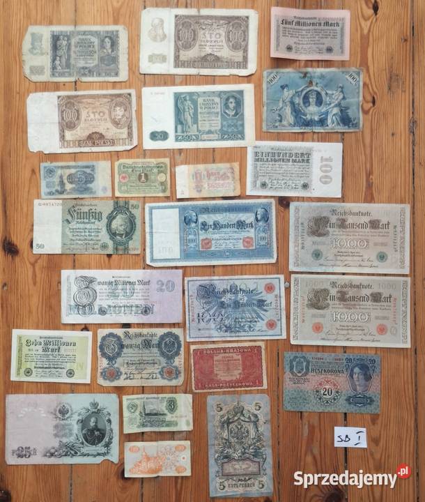 Zestaw Starych Banknotów x24 Mix BSI Gliwice sprzedam