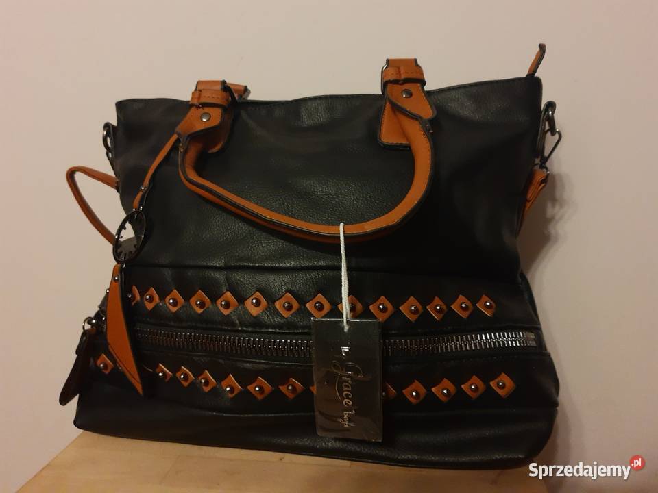 Torebka czarna ozdobna the Grace bags Torby i torebki mazowieckie Warszawa