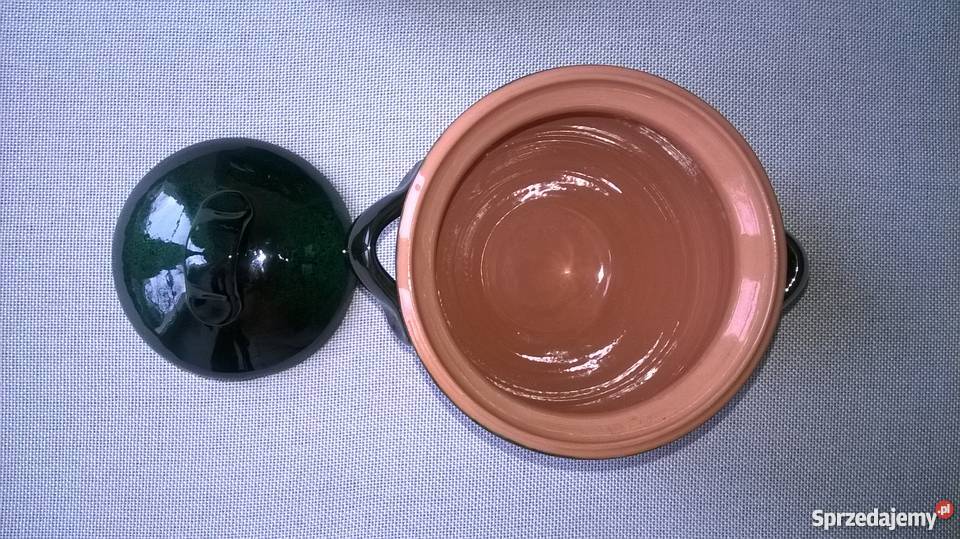 GLINIANY GARNEK CERAMICZNE NACZYNIE DO odcienie zieleni Akcesoria kuchenne mazowieckie Warszawa