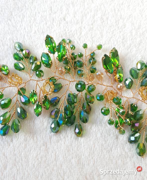 Ozdoba do włosów opaska koraliki ślub wesele Szczecin sprzedam