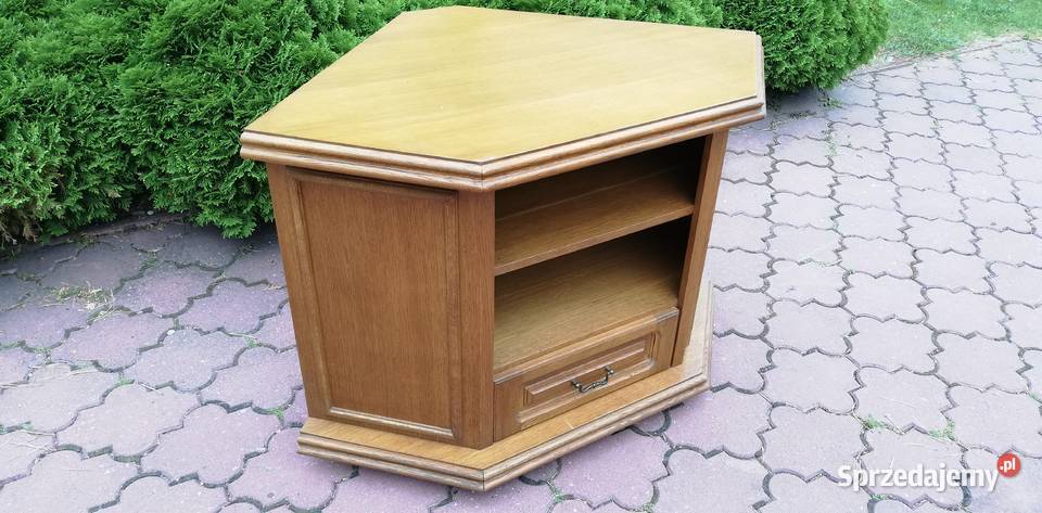 Szafka RTV narożna dębowa stylowa komoda