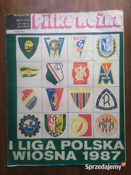 Piłka Nożna Magazyn rocznik 1987 kompletny Czasopisma Łódź
