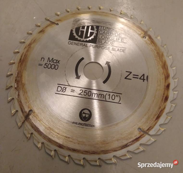 Tarcza pilarska 250x30 mm 40Z TCT widiowa Piły tarczowe