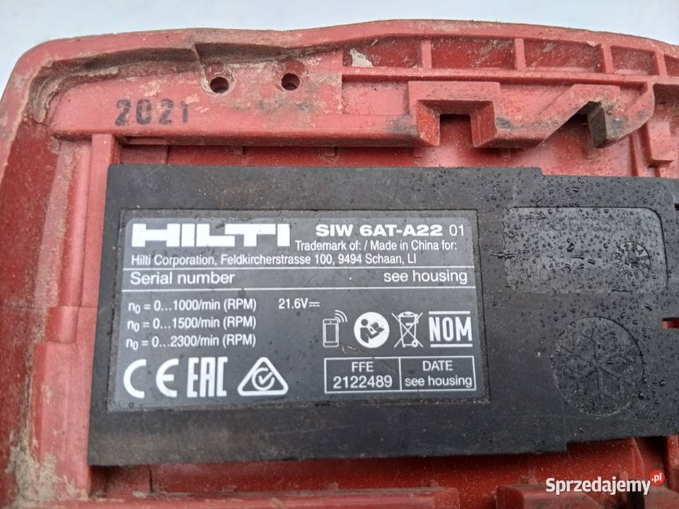 Klucz udarowy 22V Hilti SIW 6ATA22 338Nm