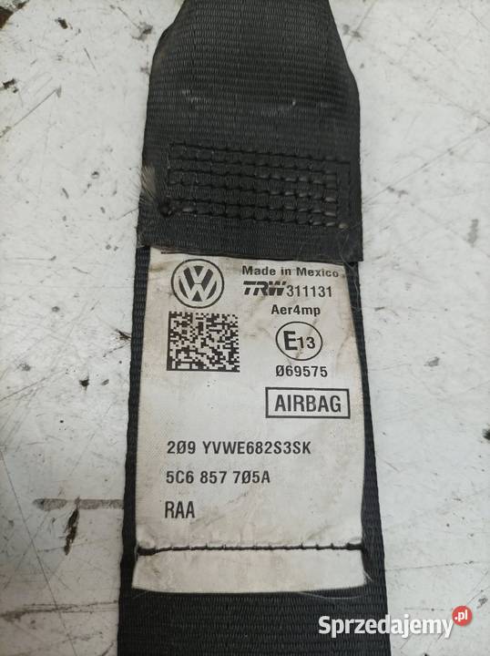 PAS BEZPIECZEŃSTWA LEWY PRZÓD 5C 5C6857705A Rok produkcji 2012